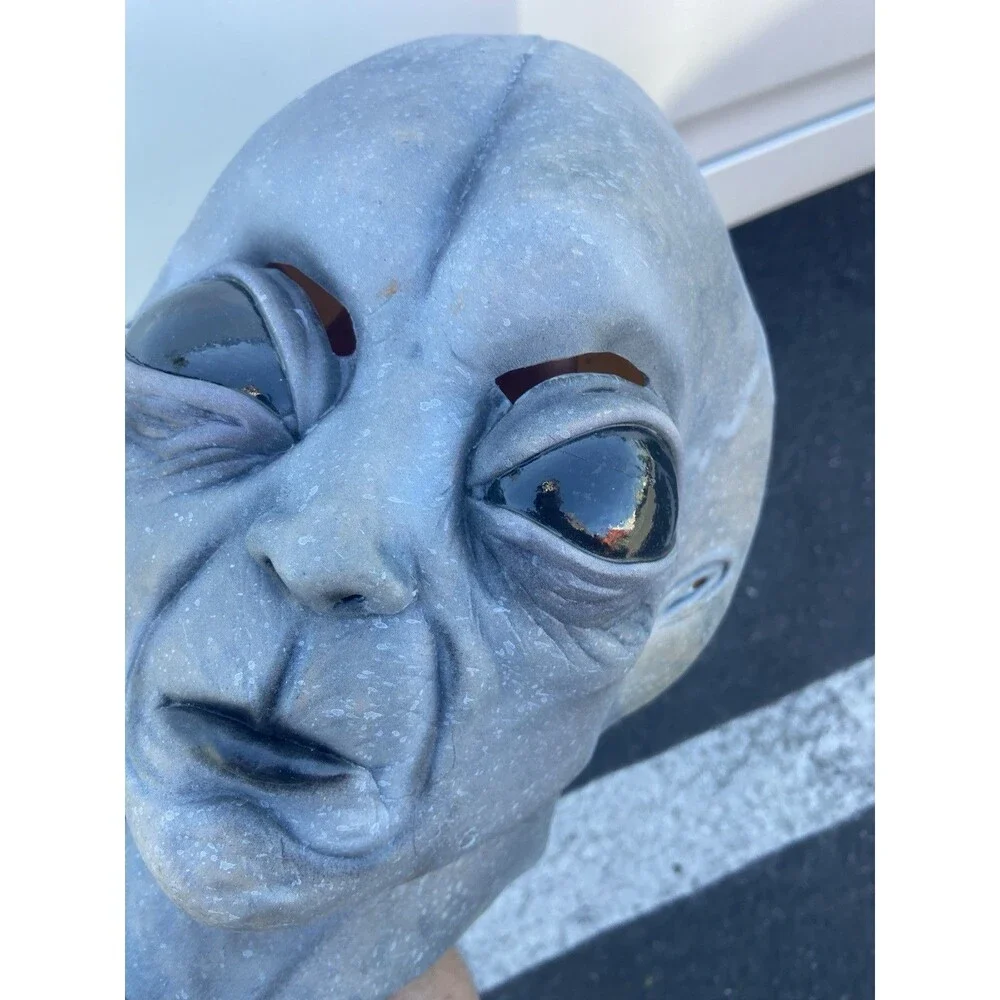 Vintage Halloween Latex Rubber Alien Mask Illusions Mexico 1997 Whole Head Decor